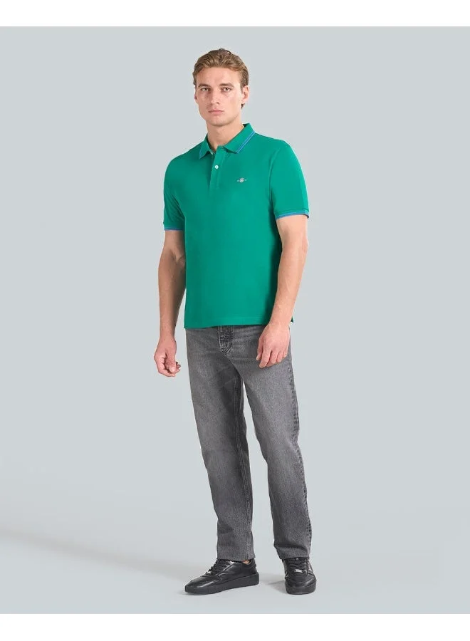 GANT Gant Contrast Tipping Polo For Men (White With Navy Accents)